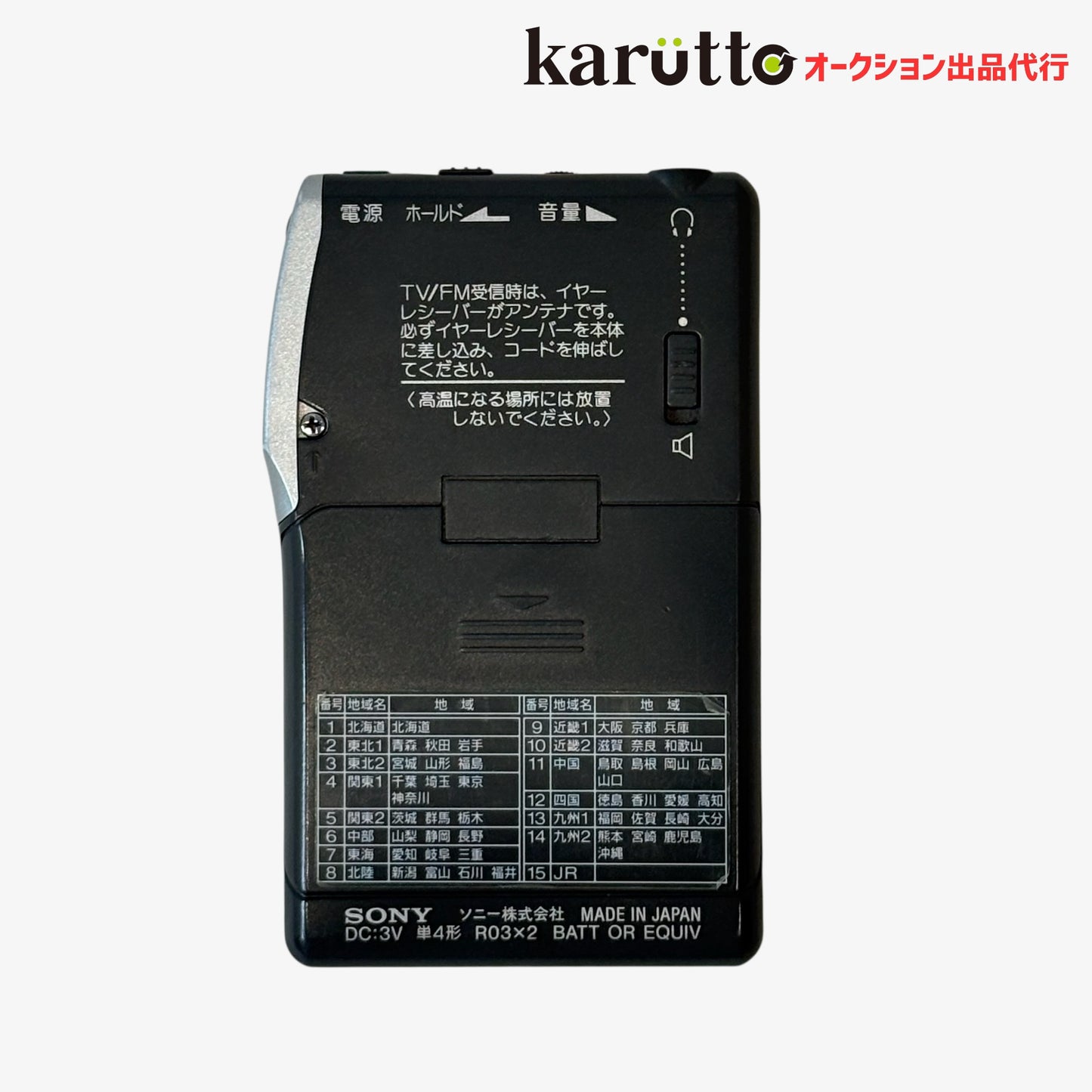 SONY ソニー SRF-T610V ポケットラジオ TV FM AM 携帯ラジオ 電池駆動 3.5mm 動作品 イヤホン付