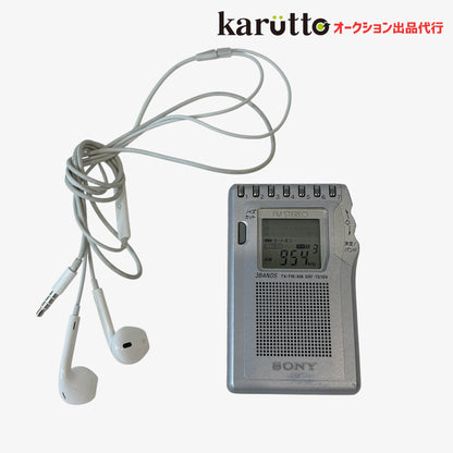 SONY ソニー SRF-T610V ポケットラジオ TV FM AM 携帯ラジオ 電池駆動 3.5mm 動作品 イヤホン付