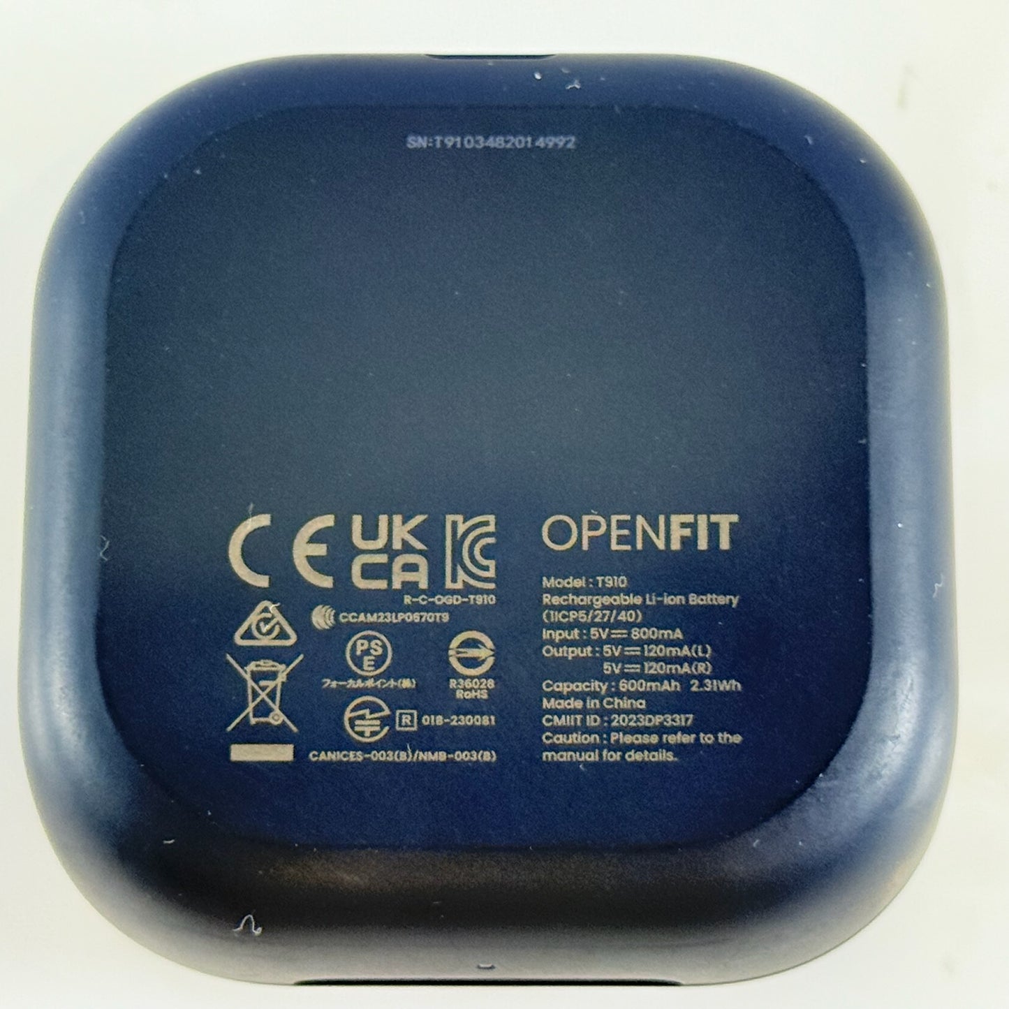 SHOKZ ショックス OPENFIT T910 ブラック オープンイヤー ワイヤレスイヤホン Type-C 充電コード付 動作品