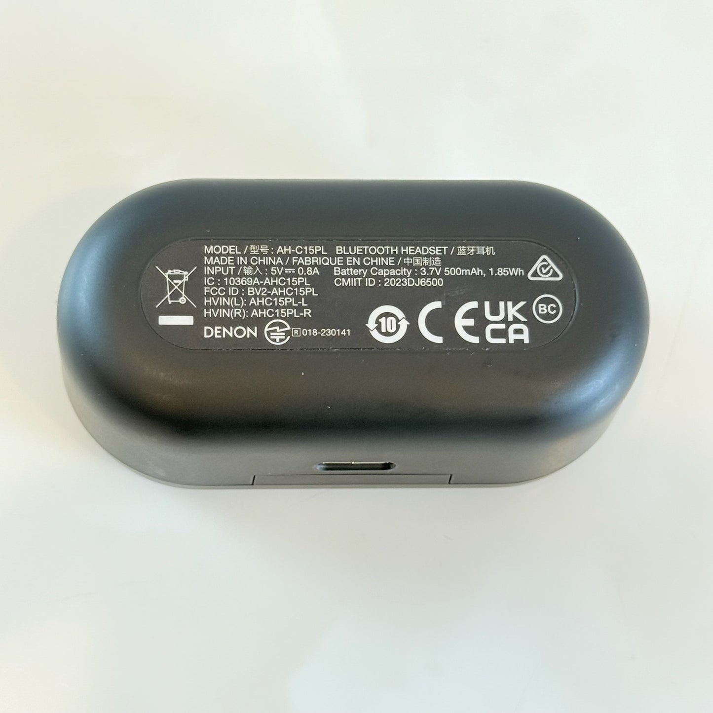 AH-C15PL PerL Pro ワイヤレスイヤホン ブラック カナル型 Type-C 本体のみ 動作品 2023年モデル