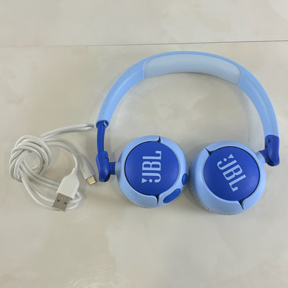 JBL ジェイビーエル Junior 320BT ワイヤレスヘッドホン Bluetooth キッズ用 ブルー Type-C 充電コード付 動作品