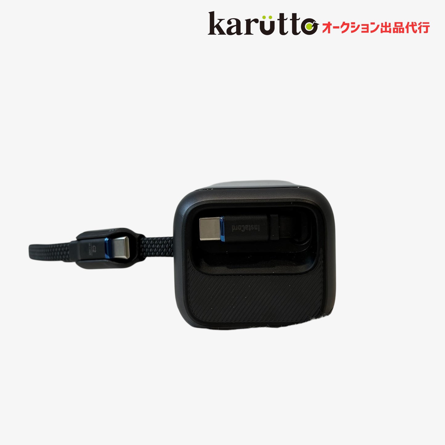 Anker アンカー Power Bank A1695 25000mAh 巻取り式USB-Cケーブル内蔵 モバイルバッテリー Type-C ポーチ付 動作品