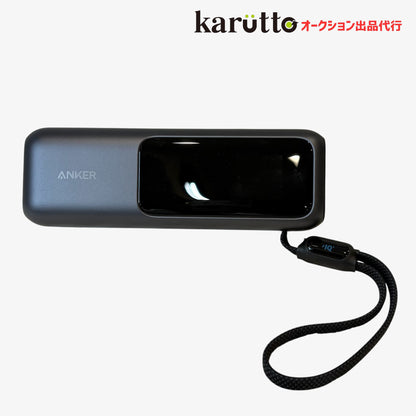 Anker アンカー Power Bank A1695 25000mAh 巻取り式USB-Cケーブル内蔵 モバイルバッテリー Type-C ポーチ付 動作品